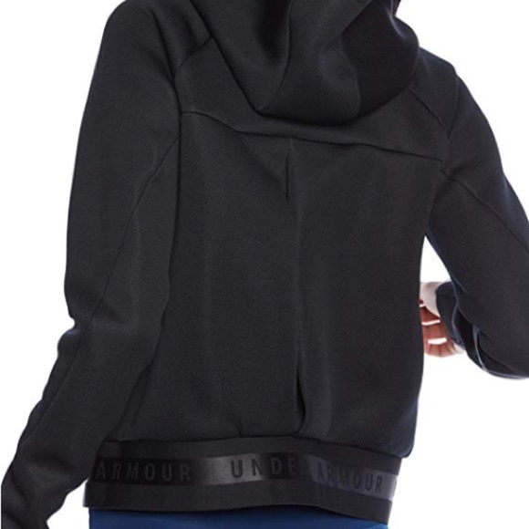 Under Armour Unstoppable Move Zip Cropped Hoodie - Black Large - Picture 2 of 15